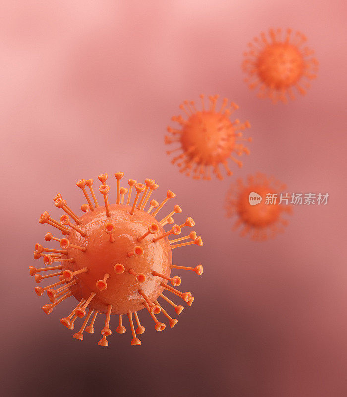 2019 - ncov冠状病毒。3 d渲染。